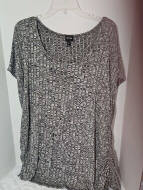 Db Sunday Black & White Short-Sleeve Knit Tunic